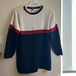 Vintage DNKY Sweater Size Medium. Red, White‎ & Blue